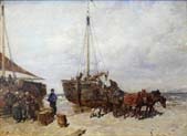 landing of fishing boats scheveningen